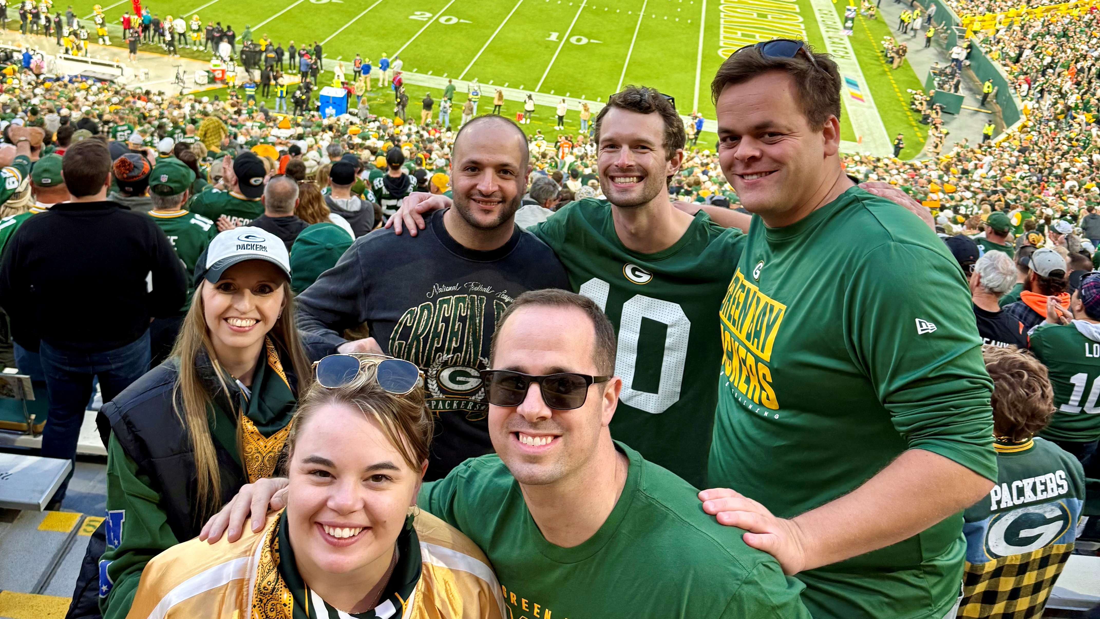 MCW Pediatric Hematology/Oncology/BMT fellows attend a Green Bay Packers game