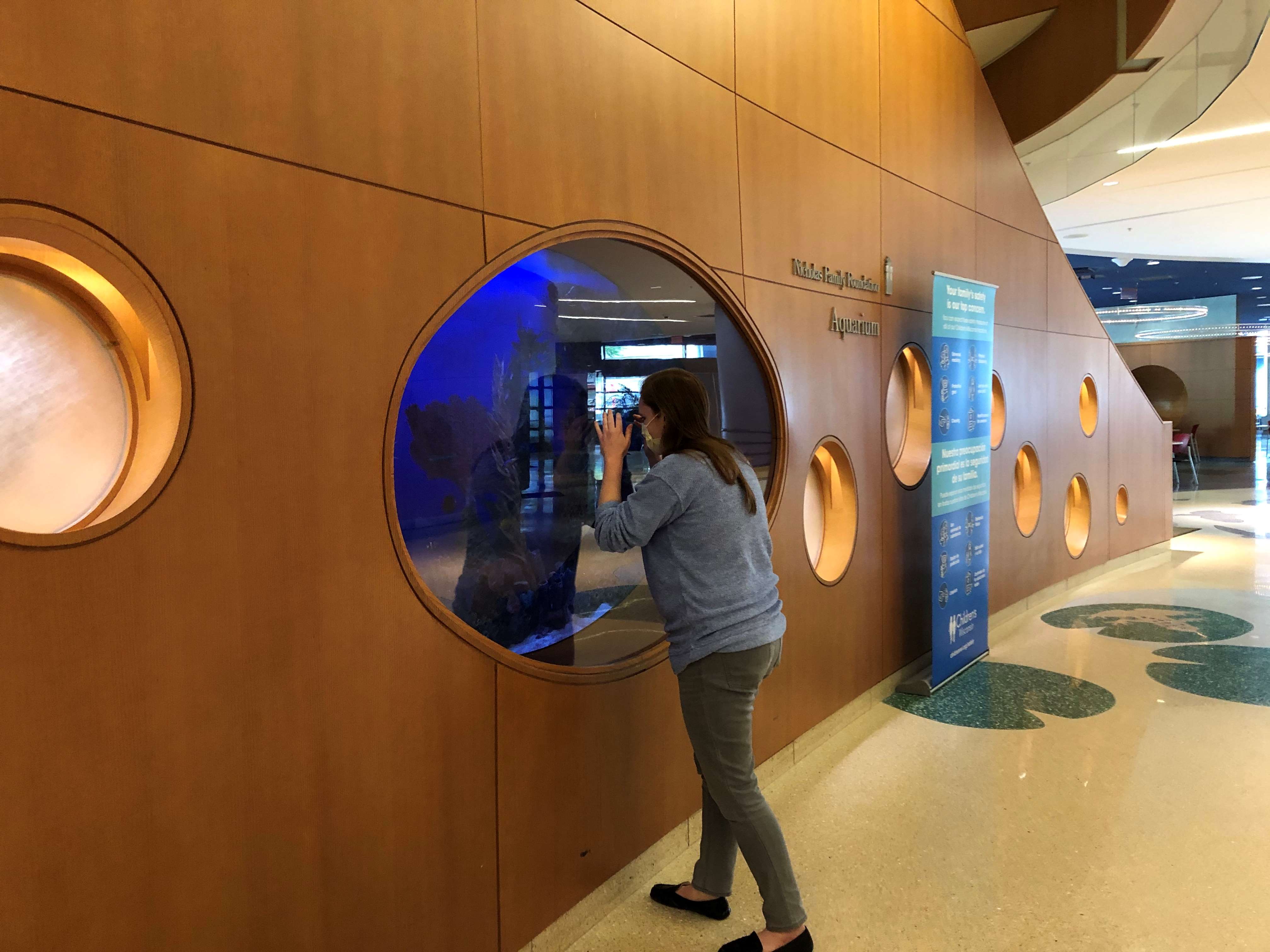 fish aquarium in Children's Wisconsin lobby