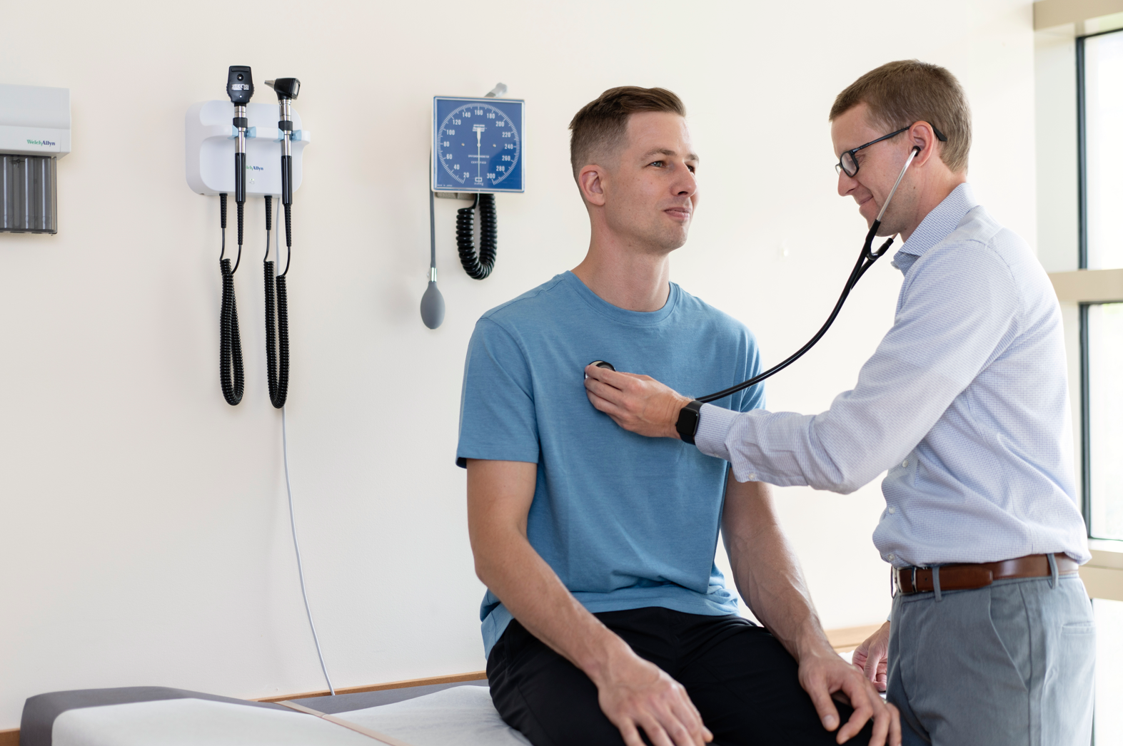 Dr. Bradley Johnson and patient