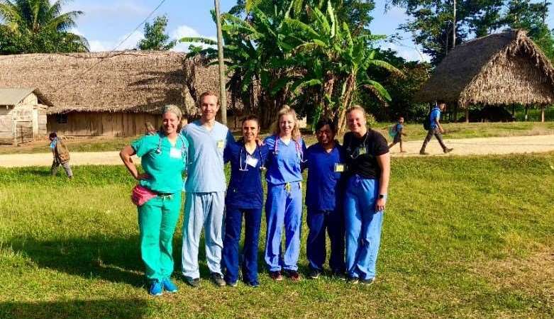 Med-Peds Global Health residents standing outside