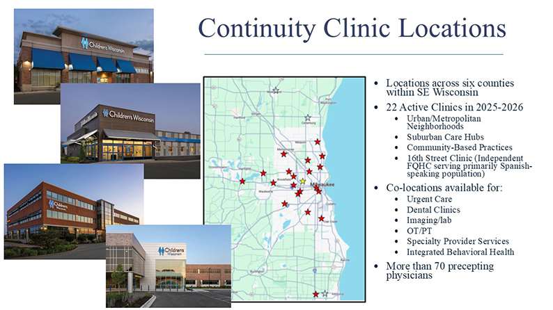 Pediatrics Residency Continuity Clinic Locations