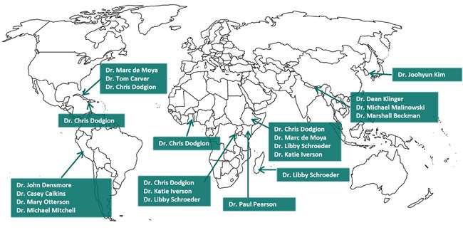 Department of Surgery Global Map 2023