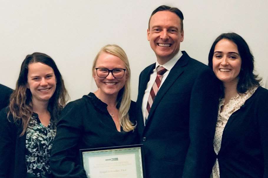 Anna Hausler PA, Abby Schroeder PA, Drs. Kastenmeier and Higgins at MCW Staff Recognition Ceremony Anna Hausler PA, Abby Schroeder PA, Drs. Kastenmeier and Higgins at MCW Staff Recognition Ceremony