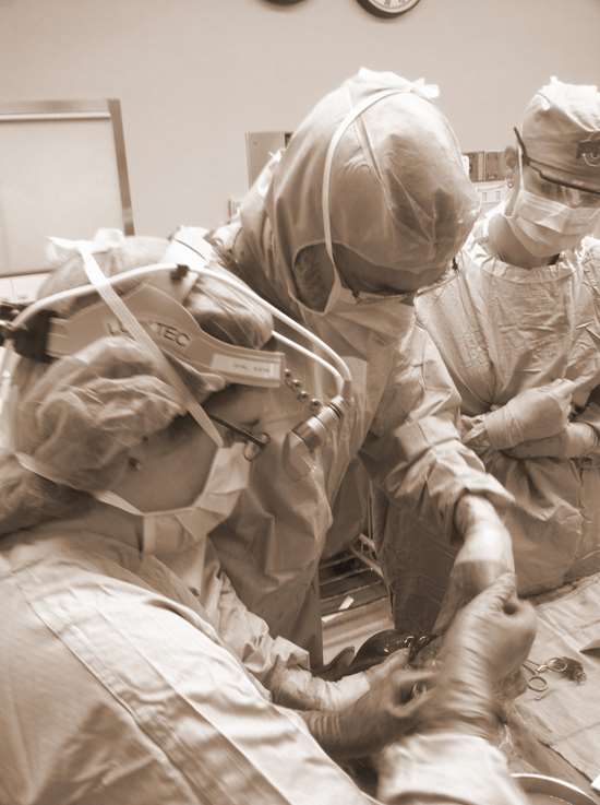 Residents in the operating room