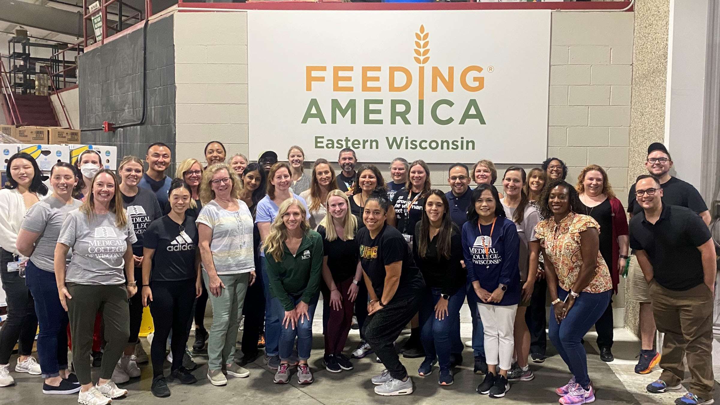 DrPH students in a group at Feeding America
