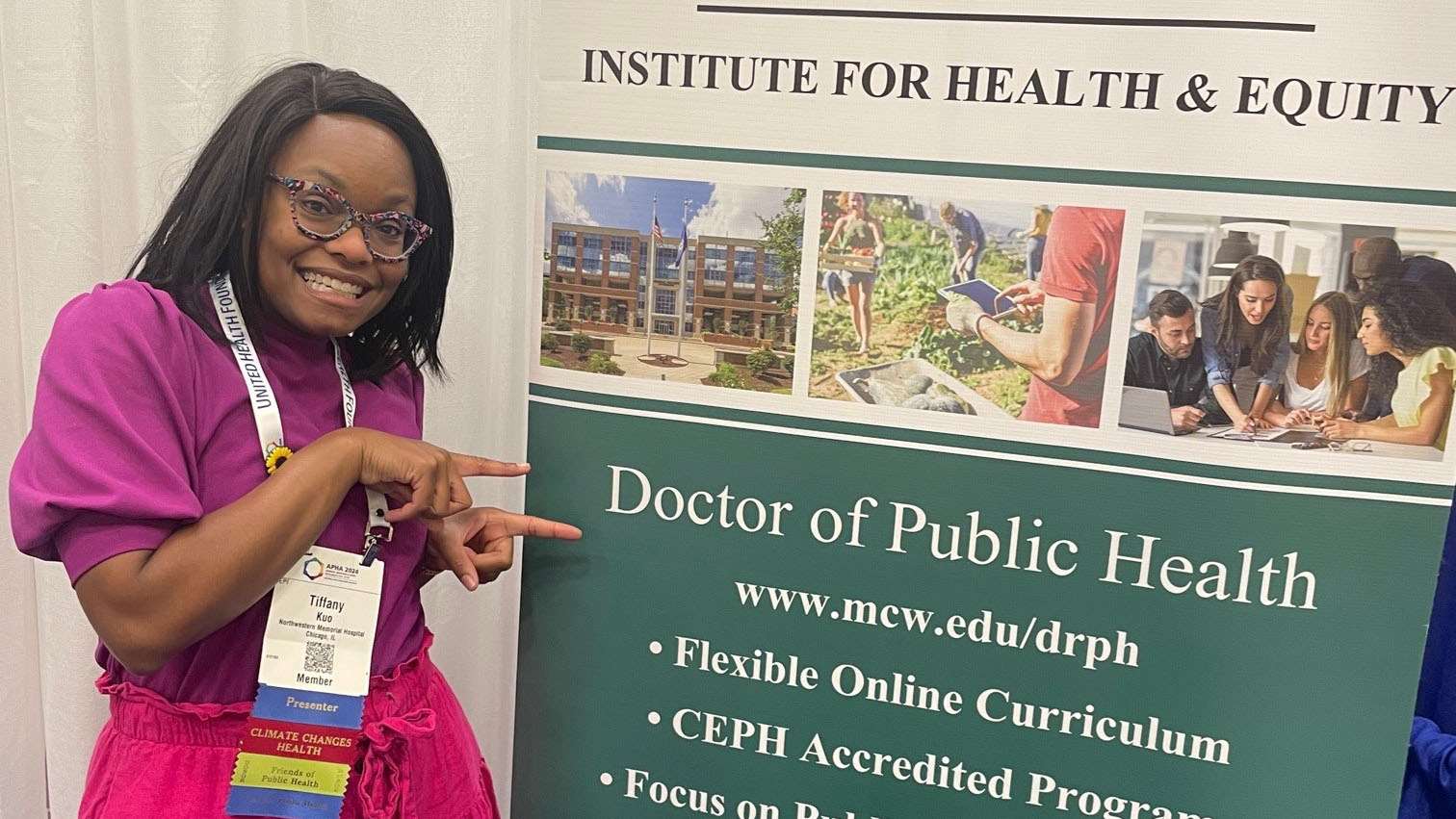 DrPH Student Presenting a Poster