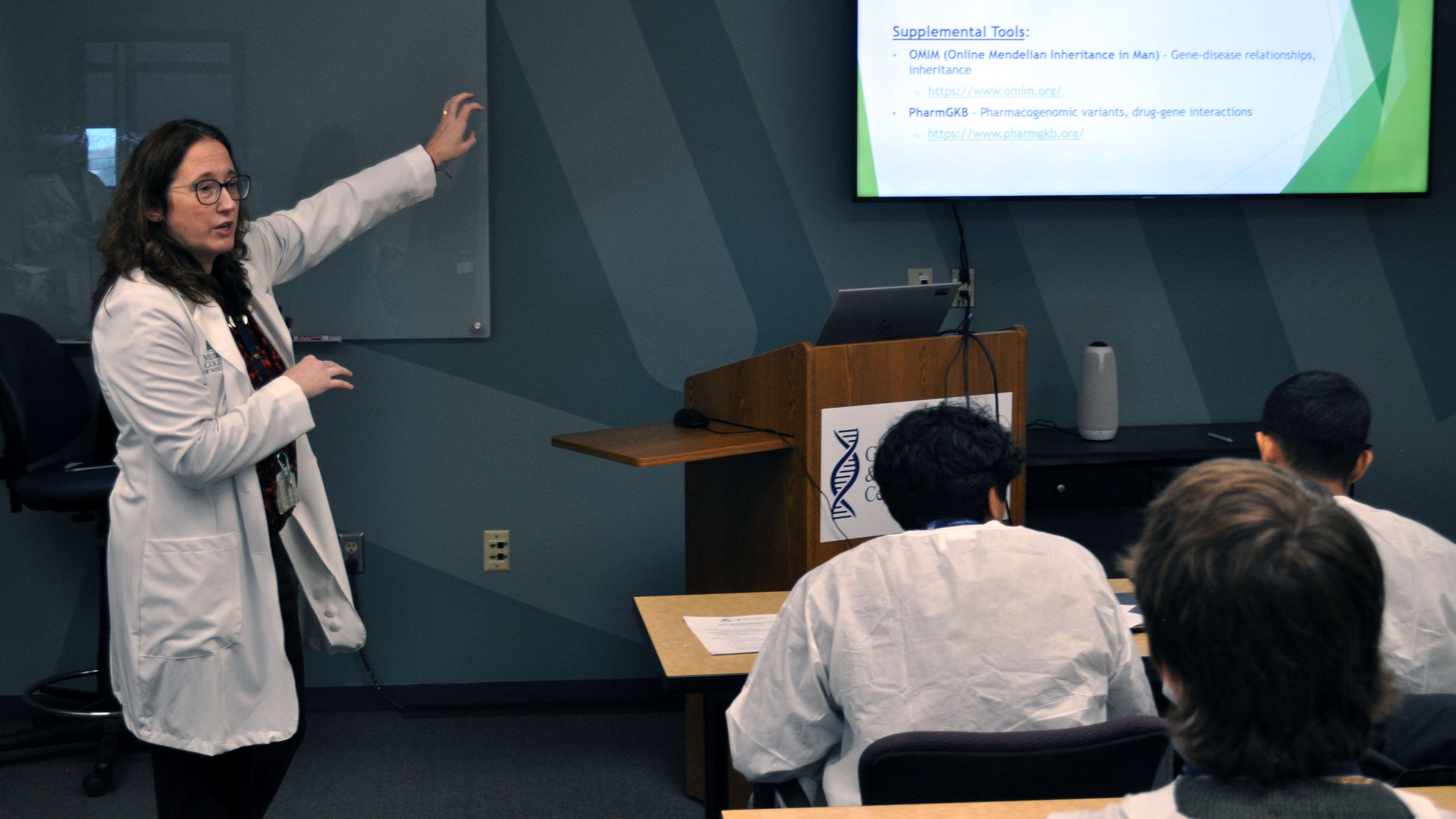 Precision Medicine being taught in a classroom