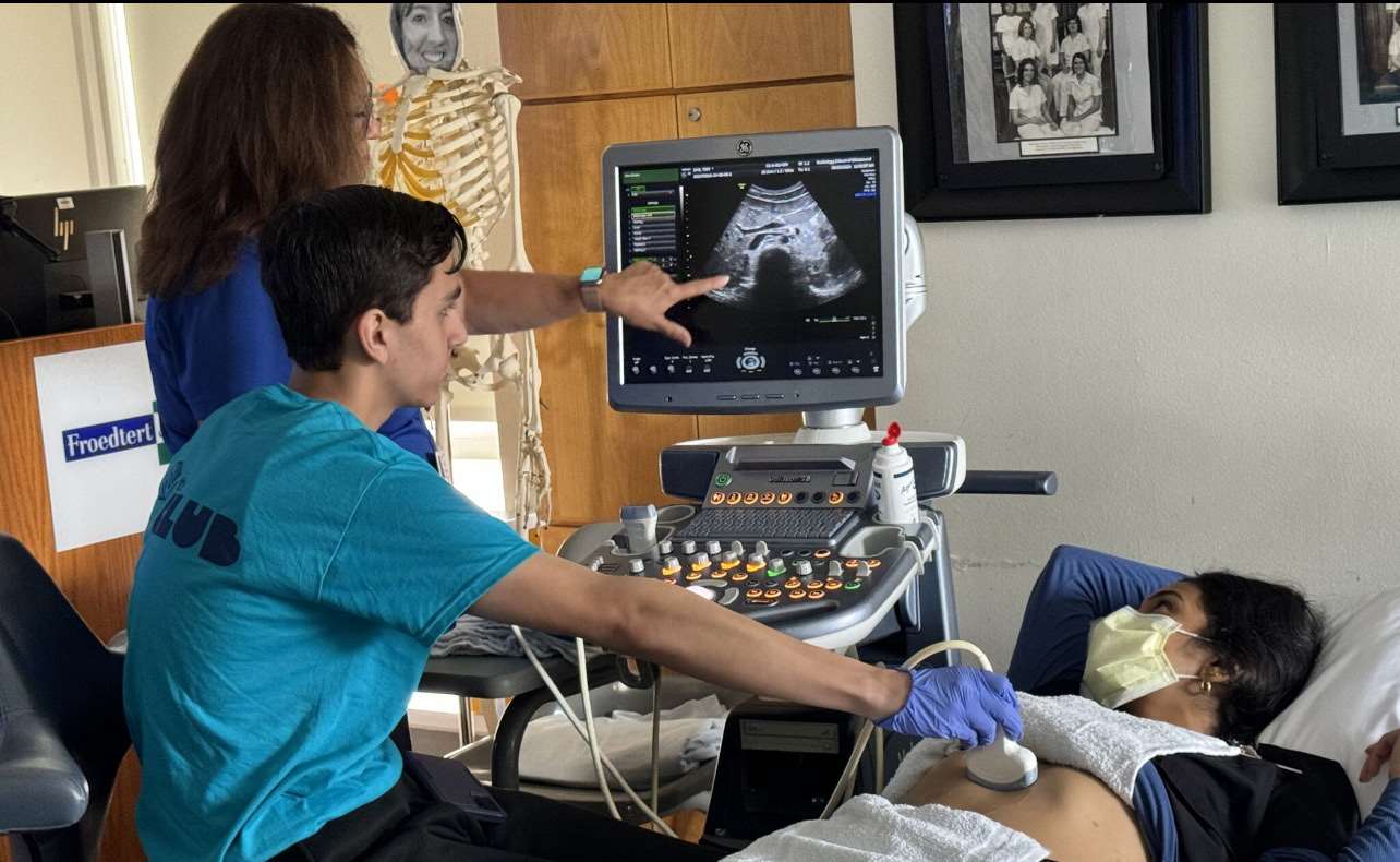 Ignite student using ultrasound