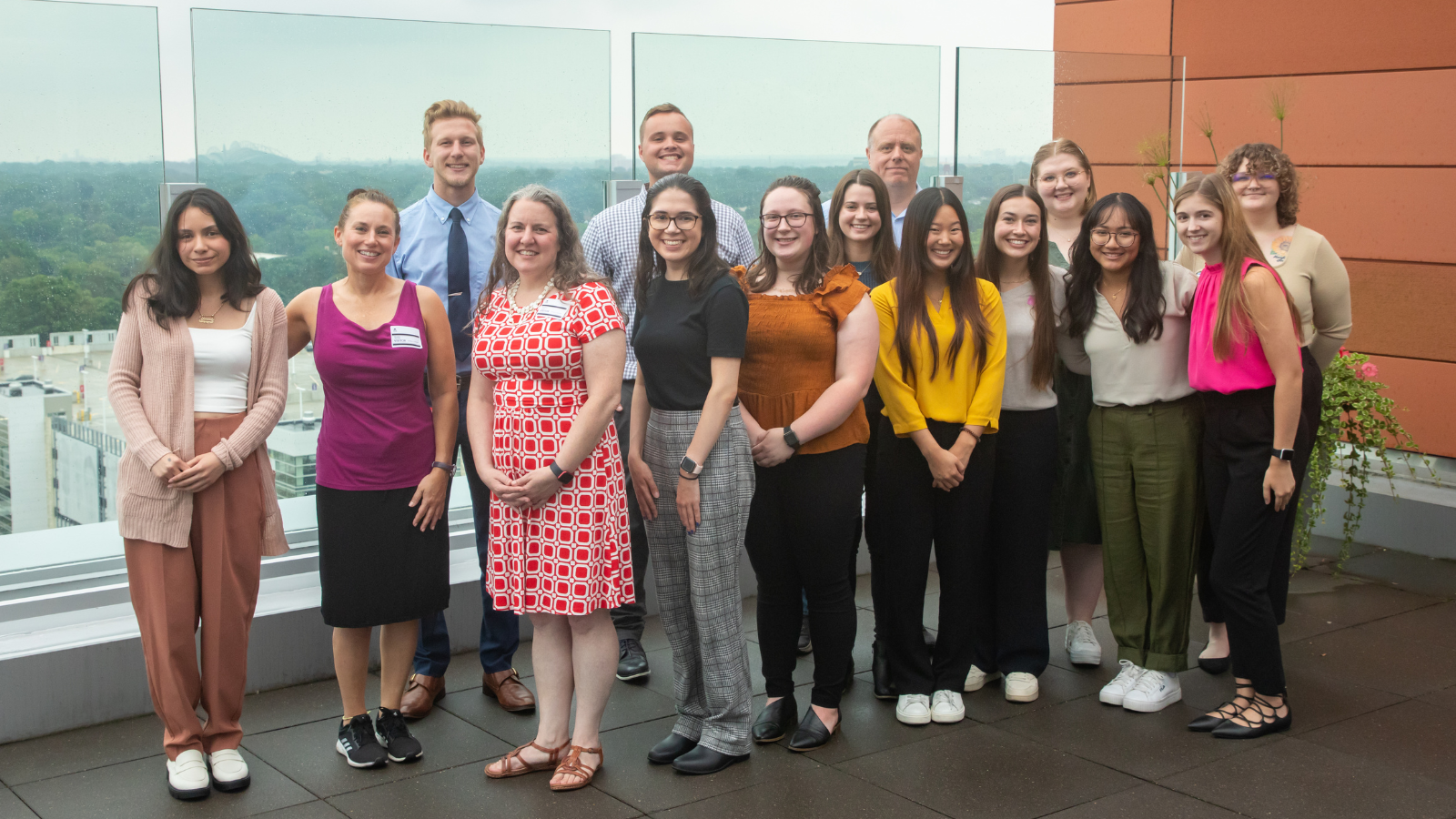 Dual-Degree Program 2024 Participants_Intro Component Group photo of MCW pharmacy students who participated in the dual-degree program with their undergraduate college counselors.