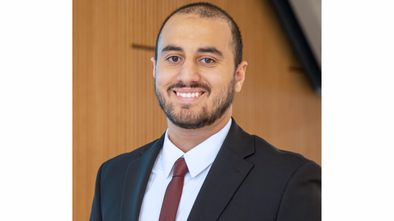 Adham Ibrahim-Salem_Testimonial Headshot photo of Adham Ibrahim-Salem, pharmacy student.