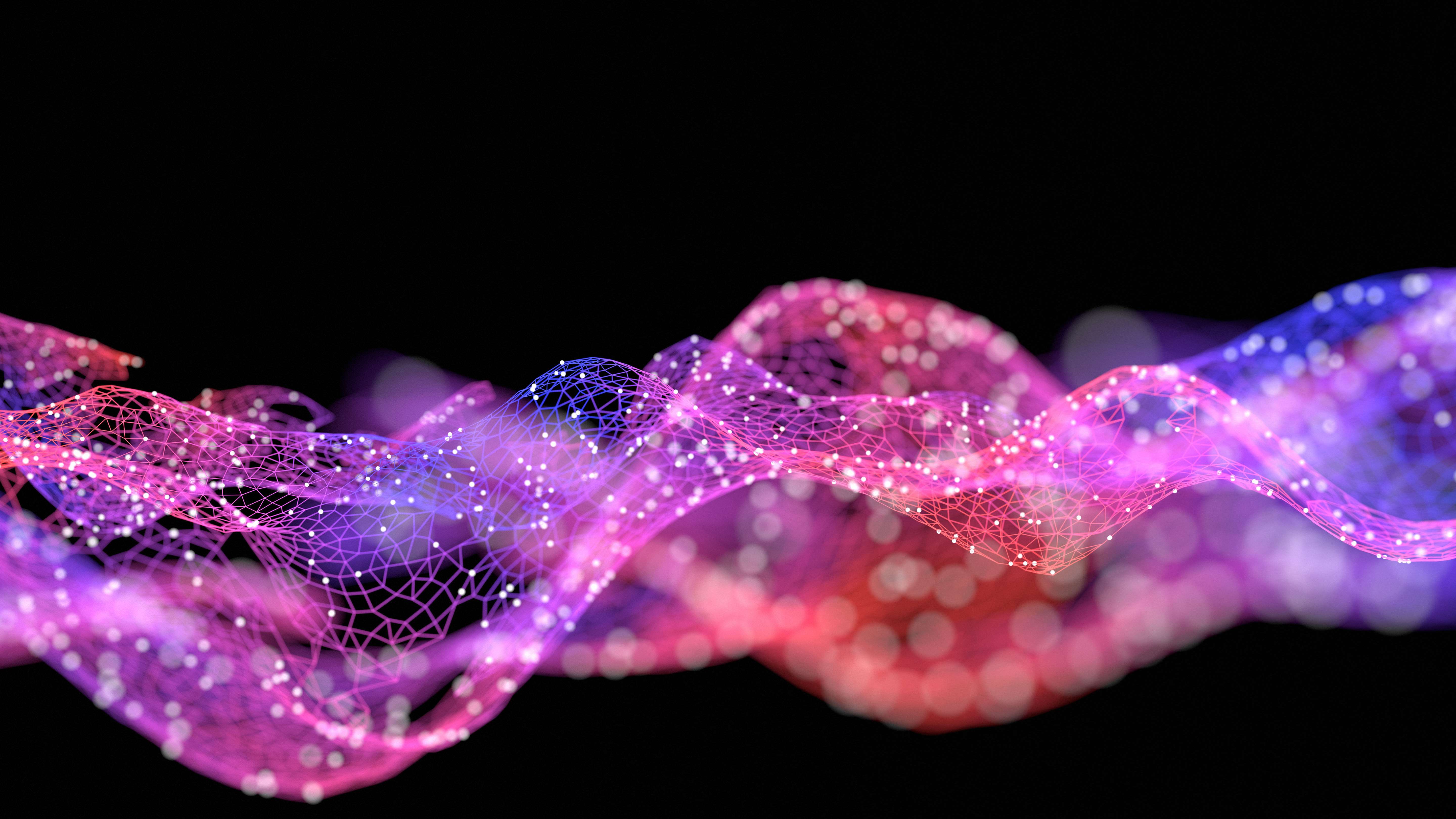 Nodes connection movement abstract