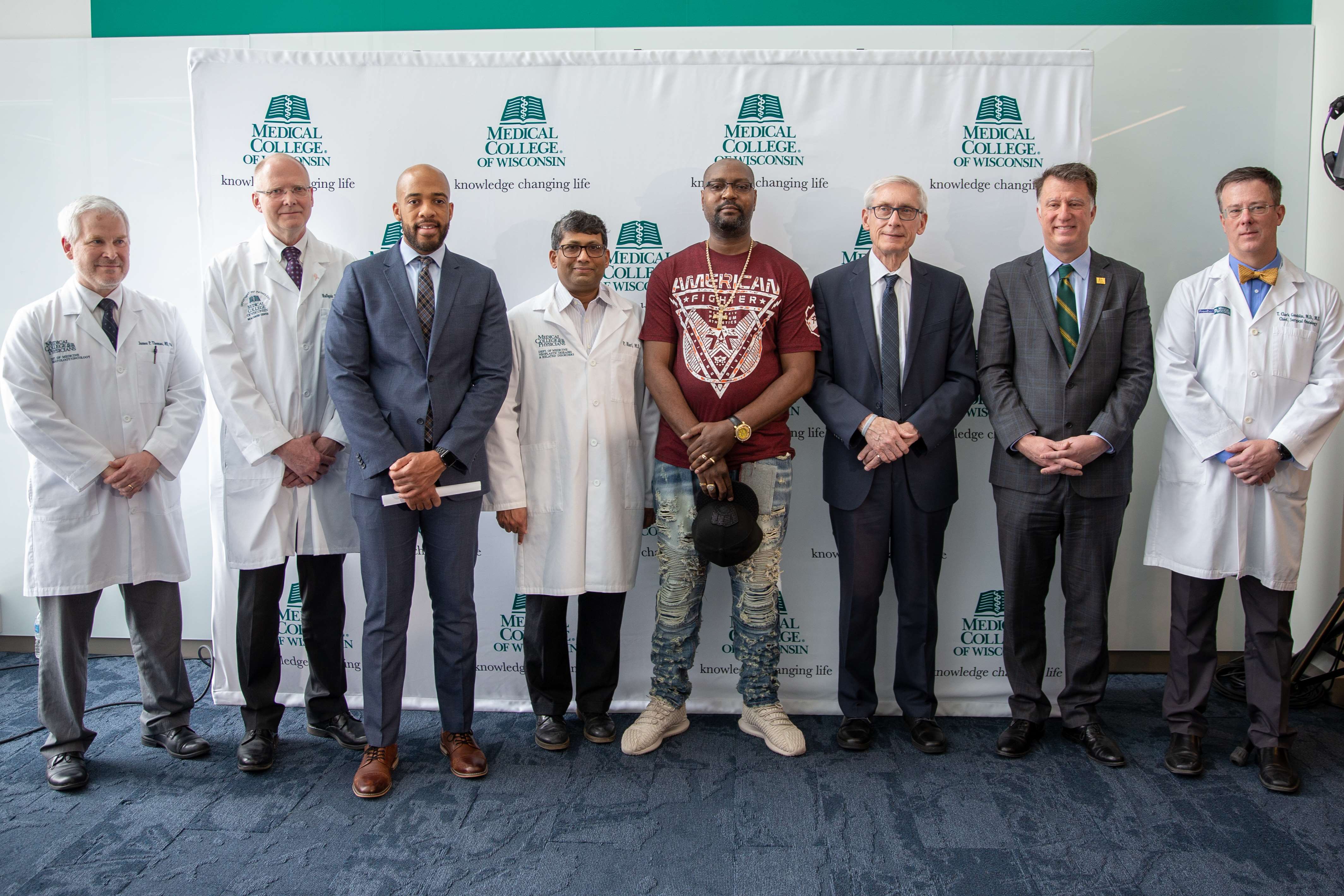 Governor Evers Cancer Center Press Conference Image