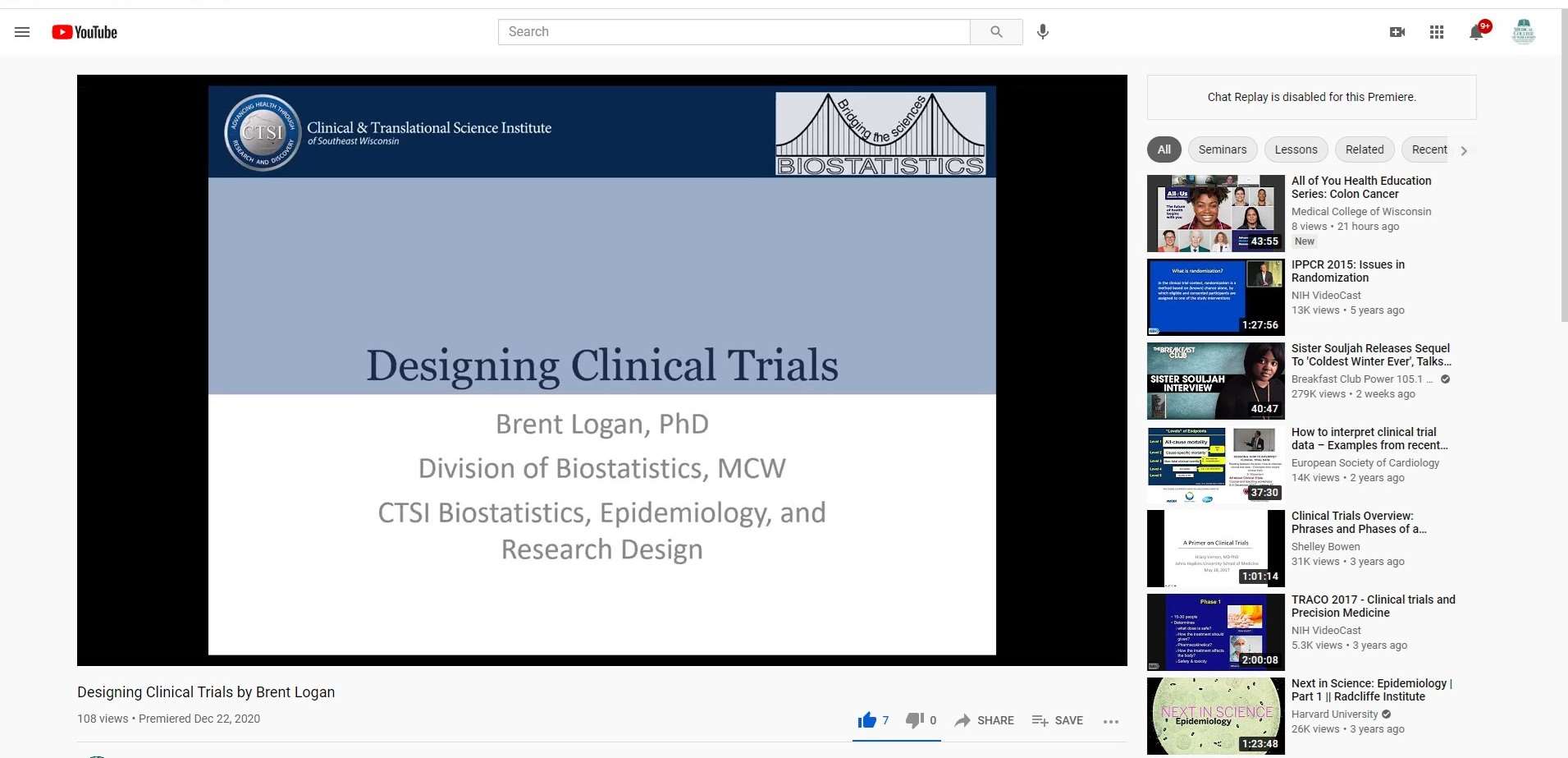 Biostats YouTube Image